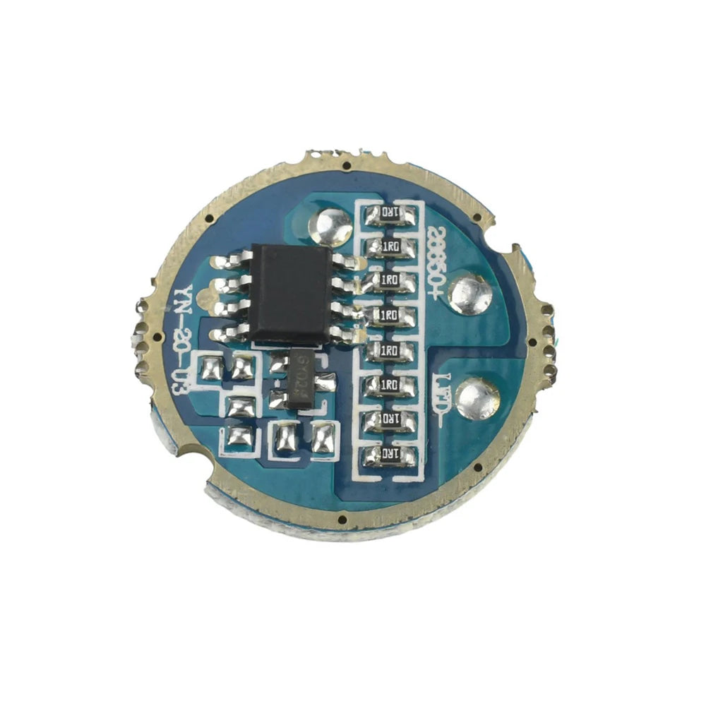 Flashlight Driver Board 17/20mm DC3.7-4.2V 1 Gear Fit 6-15W LED Bead 1.8-2.3A Output for 18650 Lithium Battery Flashlight DIY Vue