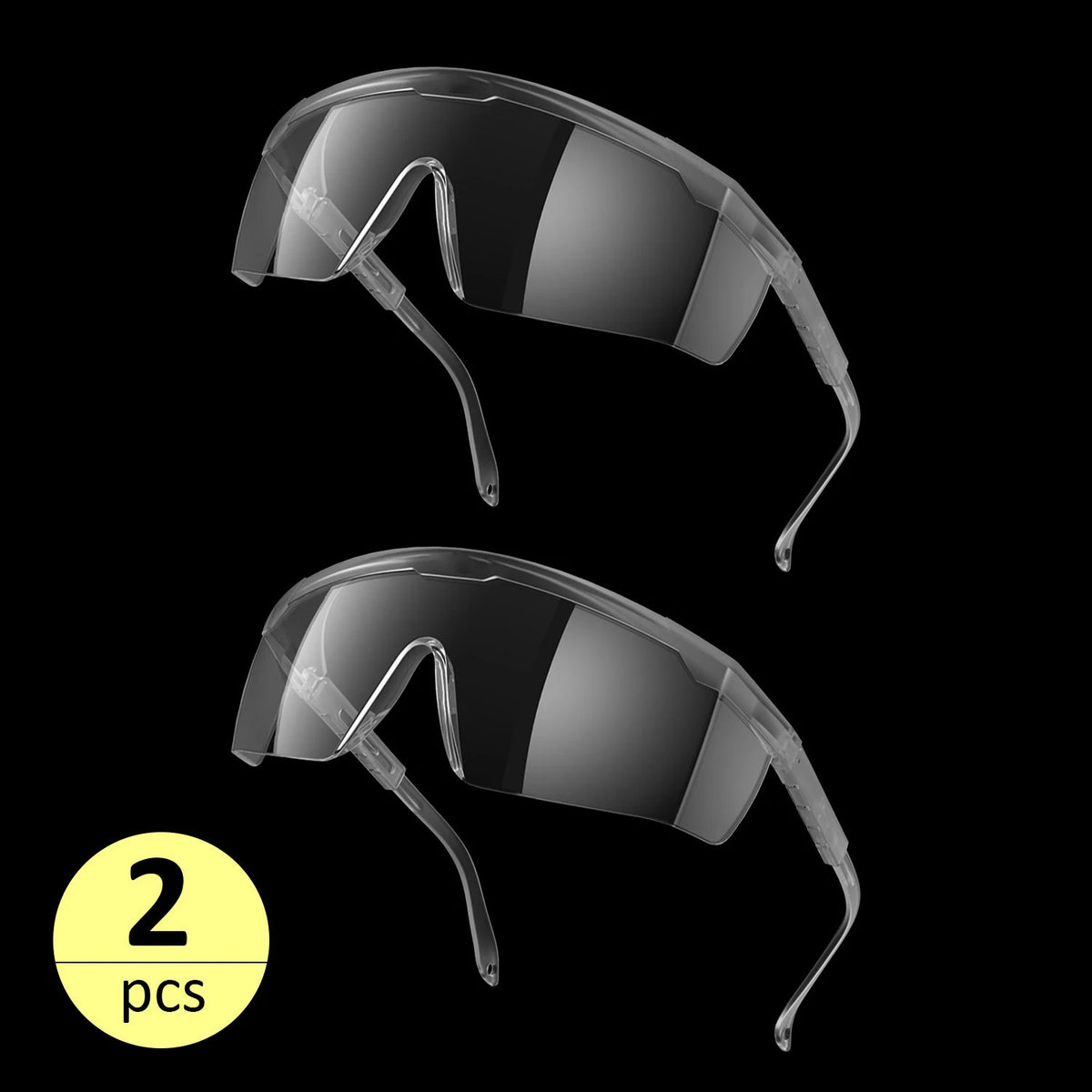 Anti-Fog Clear Safety Glasses work ANSI Z87 Eye Glasses Scratch Resistant Wrap Around Lenses UV Protect Eyewear for Men Women Vue YJ002 2pcs