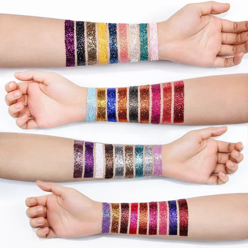 New Glitter Eye Shadow Professional Makeup Monochrome Shining Eyeshadow Sequins Universal Party Cosmetic Vue
