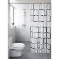 1PCS Bathroom Shower Curtains Waterproof Modern Geometric Plaid Pattern Household Decoration Translucent Good Quality Vue grid 180X200cm