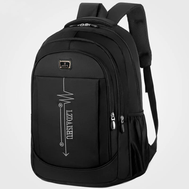 Business Casual Backpack Men Laptop Bag Large Capacity Travel Student Vue black