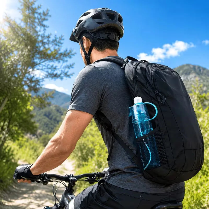 Spray Misting Water Bottle Portable for Outdoor Sports Summer Cooling Hydration Plastic Cup for Men Women Travel Vue
