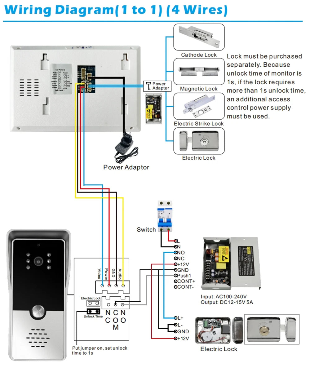 7inch Color Wired Video Intercom System Visual Doorphone Camera Video Doorbell Door Phone Kits for Home IP Villa Apartment M72T Vue
