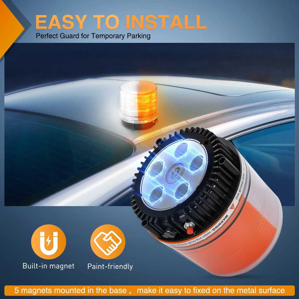 Nilight Vehicle Roof-Mounted Flashing Light, Rotating Warning Light,Vehicle Light With Magnetic Base for Car Decorativ Vue