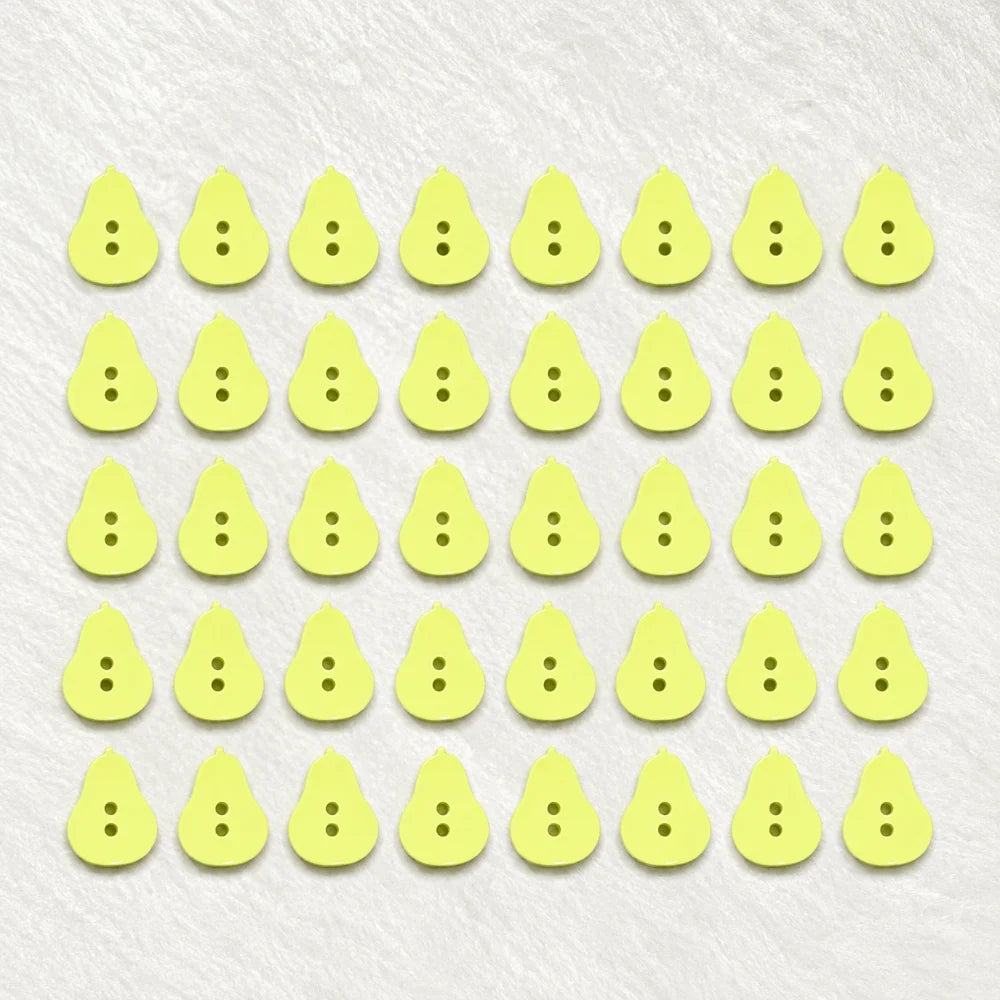 40pcs Fashionable Peach Colored Fruits Buttons 2 Holes Creative Mango Buttons Resin Cute Orange Buttons Clothes Accessories Vue