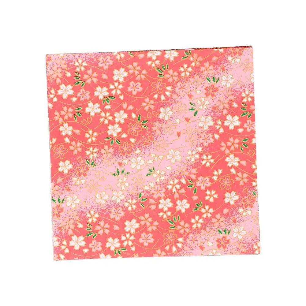 Japanese Style Gold Lines Flower Folding DIY Crane Origami Scrapbook Decor Handmade Craft Paper Vue