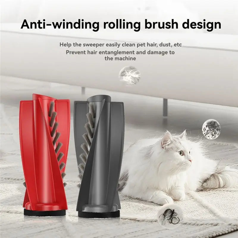 ABKW-Suitable For Roborock Robot Vacuum Cleaner P20 PRO Accessories Roller Brush Rubber Bristle Integrated Double Rollerbrush Vue