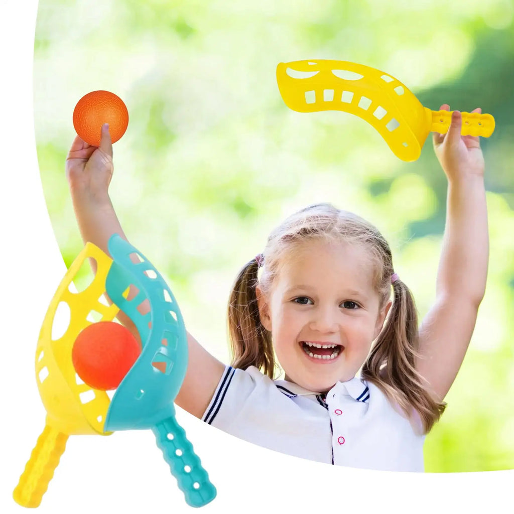 Kids Toss And Catch Ball Game Set Outdoor Sports Velco Paddle Toy, Beach Backyard Interactive Play For Boys Girls Family Picnic Vue