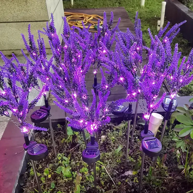Solar-Powered Purple Lavender LED Landscape Lights For Garden Decor Halloween Christmas Festive Lawn Lawn Lights Vue