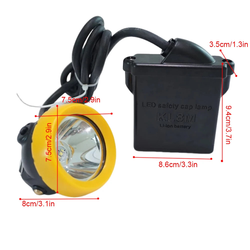 Rechargeable Super Bright Mining Headlamp – Waterproof LED Cap Lamp Mining Headlamp Vue
