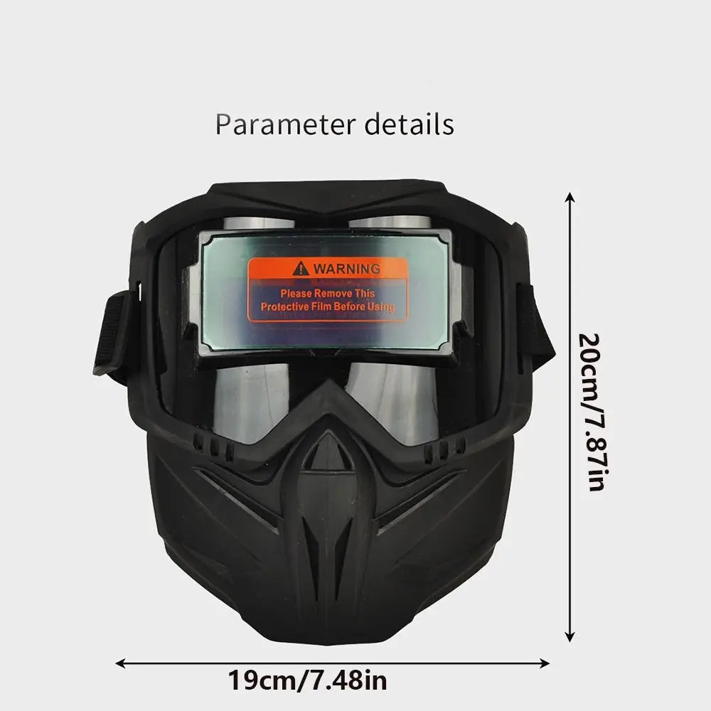 Face Protector Auto Darkening Welding Helmet Head-mounted Impact Resistant Welder Mask Antiglare Large View Welding Face Shield Vue
