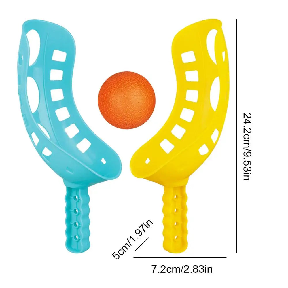 Kids Toss And Catch Ball Game Set Outdoor Sports Velco Paddle Toy, Beach Backyard Interactive Play For Boys Girls Family Picnic Vue A