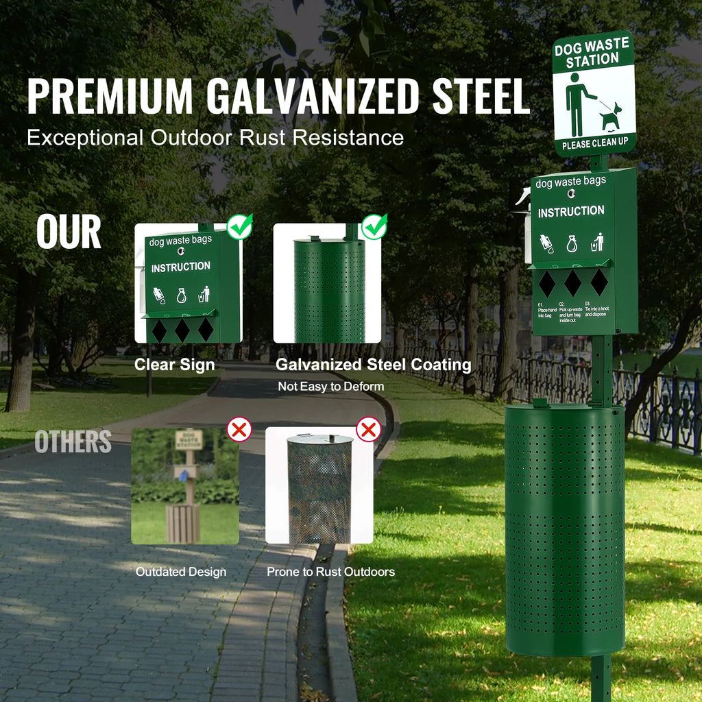 Commercial Dog Waste Station with Bag Dispenser & Hand Wash Dog Waste Station Vue