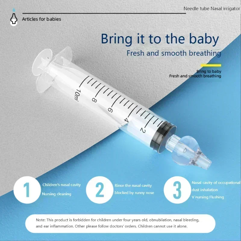 vvocci Baby Nose Cleaner Baby Brush & Tweezer with Cleaning Needle Tube Aspirator NasalSyringe Nasal Irrigator Nose Wash Tool Vue