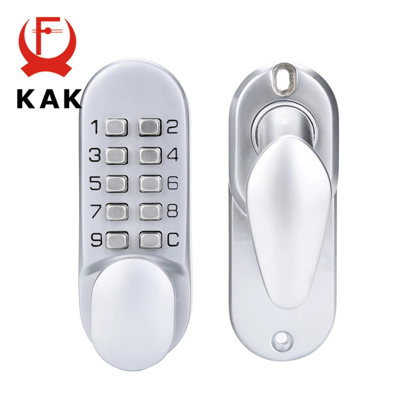 KAK Zinc Alloy Keyless Door Lock Mechanical Combination Lock Safety Code Lock for Doors Handle Door Hardware Lock Furniture Vue Default Title