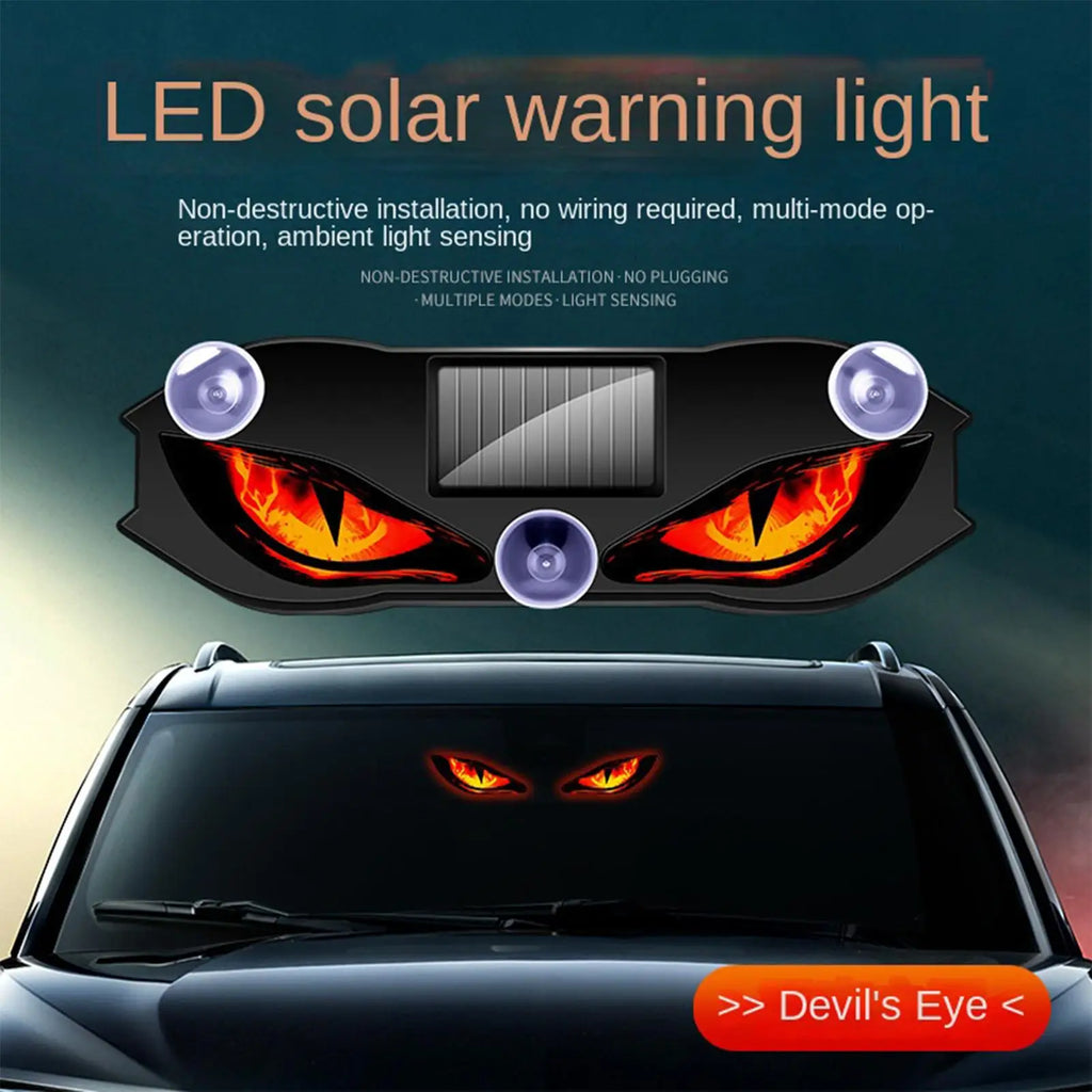 Solar Eye Warning Light Waterproof Reflective for SUV Truck Van RV Bike Motorcycles Sports Daily Windshield Rear Garage Drive Vue