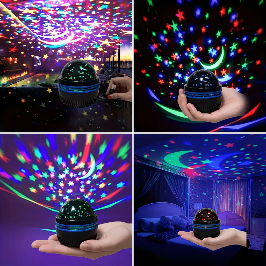 USB Star Moon Projector Night Light Projection Lamp Bedroom Room Lighting Lamp for Home Theater KTV Atmosphere Decor Vue