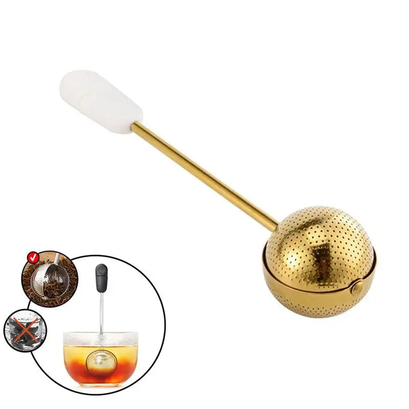 Stainless Steel Mesh Twisting Tea Ball Infuser Loose Leaf Tea Steeper Strainers Reusable Tea Infuser For Loose Tea Coffee Powder Vue
