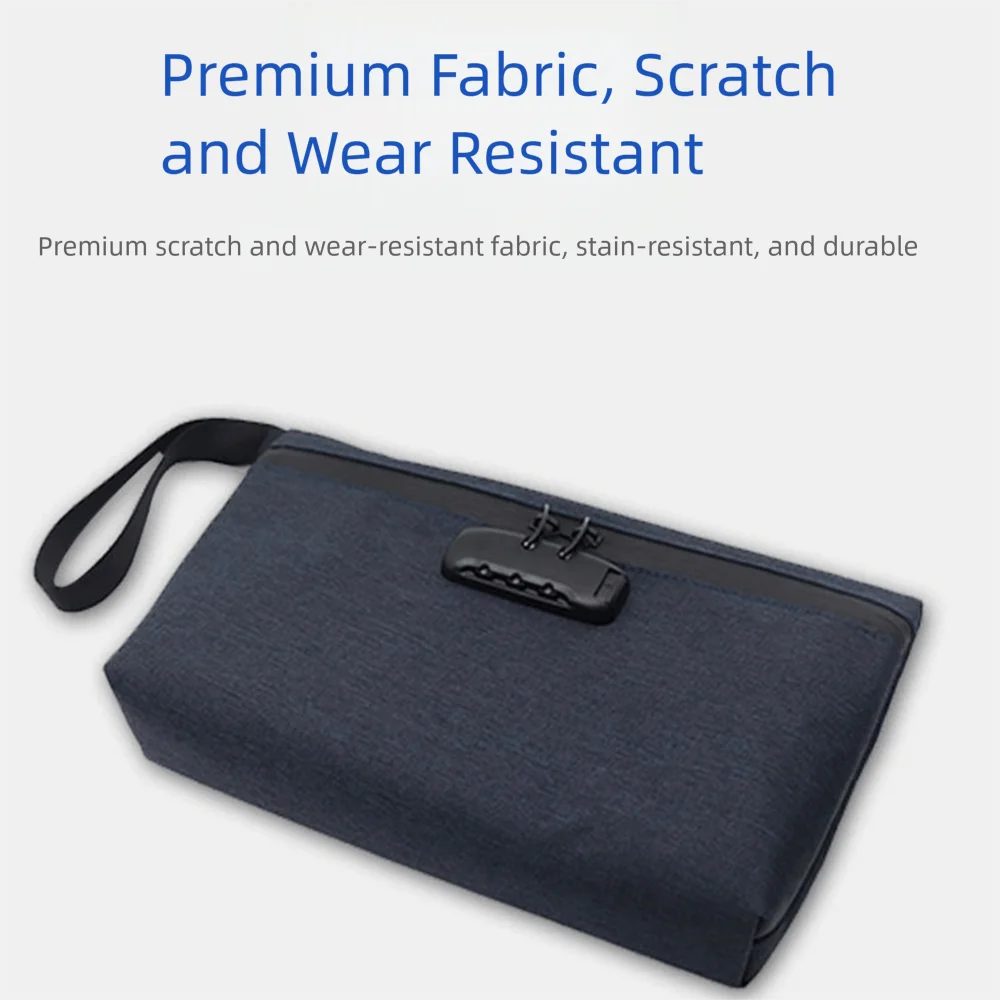 Combination Lock Smell Proof Stash Bag Carbon Lined Waterproof Smell Isolation Case Double Zipper with Handle Vue