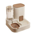 ABKW-New Pet Cat Large Capacitywater Dispenser Dry Wet Separation For Automatic Feeder Drinking Water Supplies Food Container Vue Brown