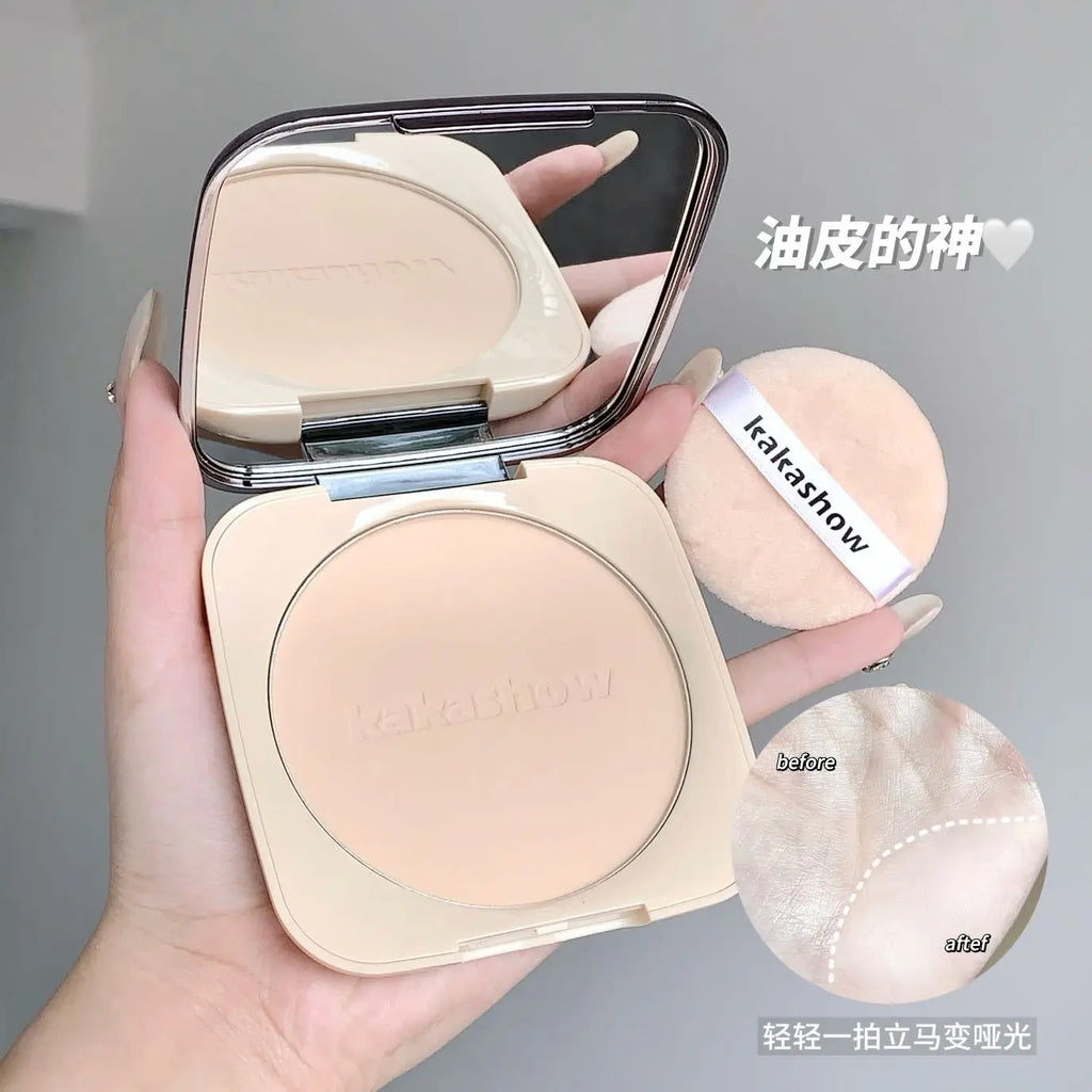 kakashow Setting Powder Oil Control Makeup Setting Brightening Skin Tone Setting Powder With Mirror Compact Portable Makeup Vue