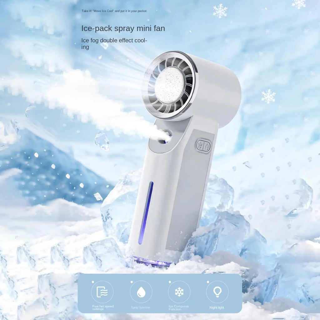Portable Handheld Misting Fan 1800mAh Rechargeable Personal Water Spray Fan 3-Speed Foldable Mini Cooler For Summer Outdoor home Vue