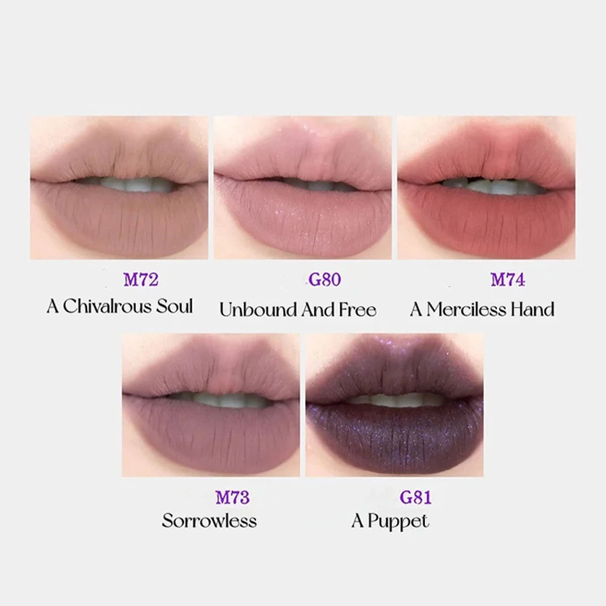 Girlcult Love Whisper Matte Lip Stain(M72-G81),Highly Pigmented&Long-Lasting,Jianghu (Martial Arts Romance) Theme,Luxury Makeup Vue