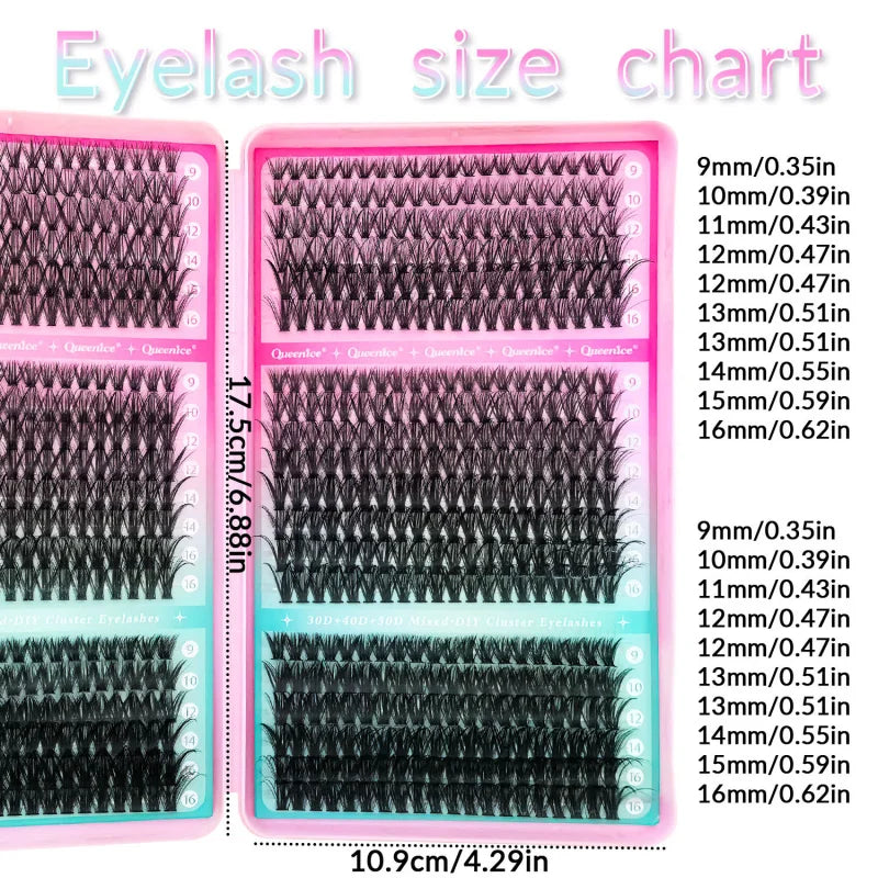800pcs Cluster False Eyelash, Soft and Durable Design, Suitable for Daily Use, Natural, Everyday, and Voluminous Makeup Effect Vue