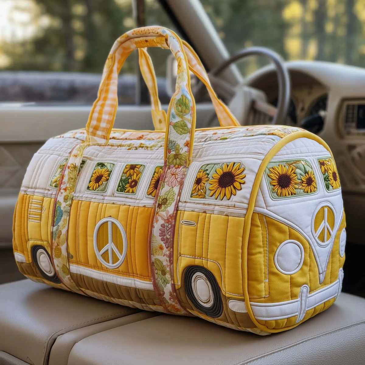 Women's 3D Quilted Travel Duffel Bag – Nature Print, 27 Colors