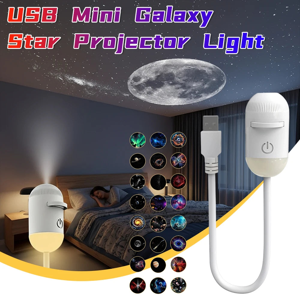 Car USB Galaxy Star Projector – Adjustable Ambient Light Car Star Projector Vue