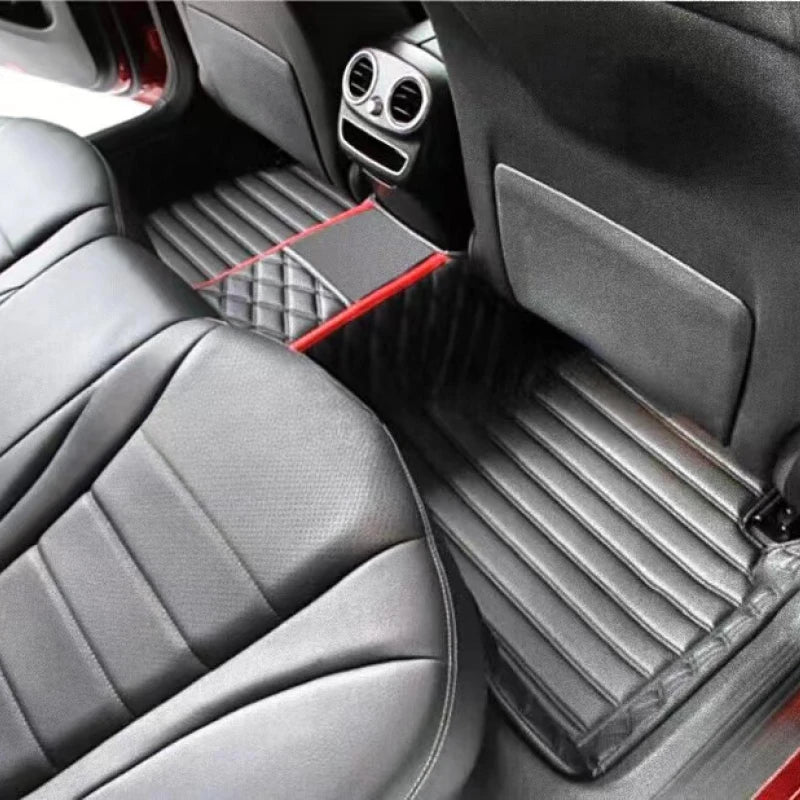 Custom Car Floor Mats for Jeep Wrangler All model Sahara JK JL TJ 2011-2024 4/2Door 1st & 2nd Row Auto Accessories Foot leather Vue