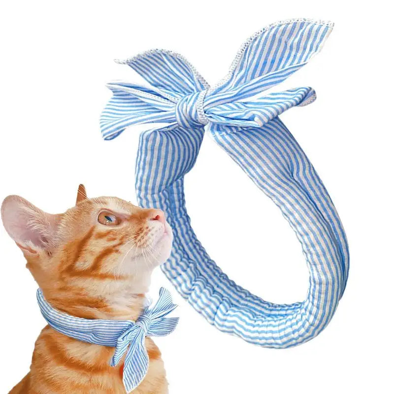 Pet Cooling Ice Scarf Cool Ice Breathable Towel Heatstroke Dogs Cats Ice Collar Cat Adjustable Collar Bibpet Supplies Vue