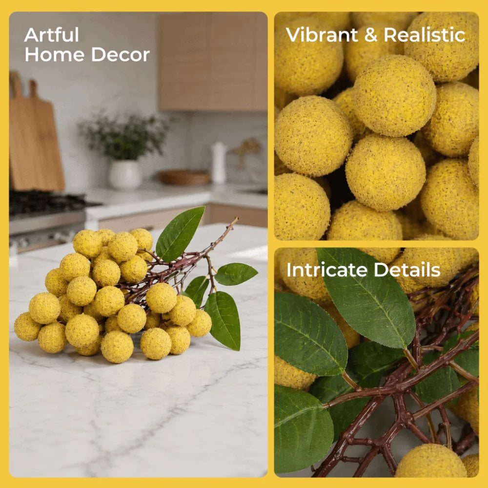 Durable Realistic Simulation Longan Lifelike Funny Artificial Fruit Decorative Handicrafts Fruit Model Shopwindow Ornament Vue