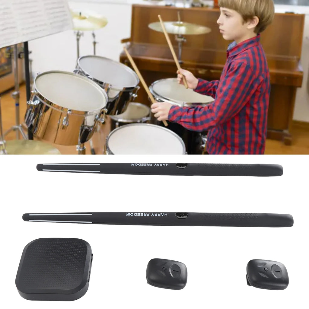 Electronic Drum Set Virtual Drum Kit Portable Virtual Reality Drum Set Electronic Drum Set for Beginners Children Adults Vue