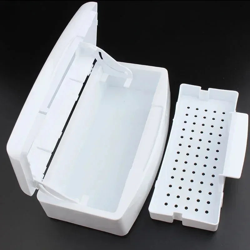 1PC Nail Sterilization Box Nail Tools Sterilization Box False Eyelash Cleaning Box Alcohol Cleaning Soaking Filter Box Vue
