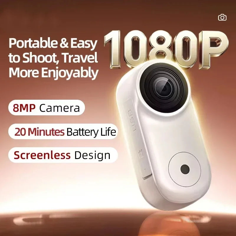 Lenovo Portable Mini Action Camera 4K HD Thumb POV Camera Body Cam Wearable Helmet Recorder Magnetic Pocket Sports Camera Vue