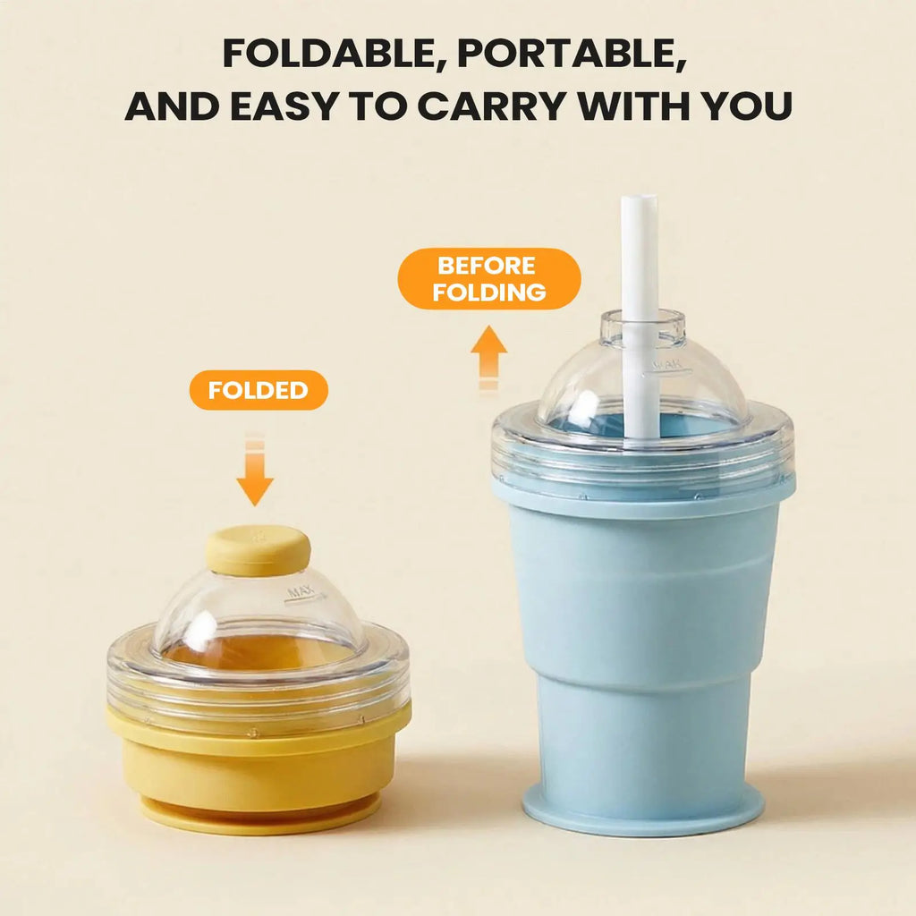 2-in-1 Foldable Ice Tray Cup Ice Ball Maker Mold Portable DIY Ice Making Tool for Home Party Camping RV Bar Wine Juice Drink Vue