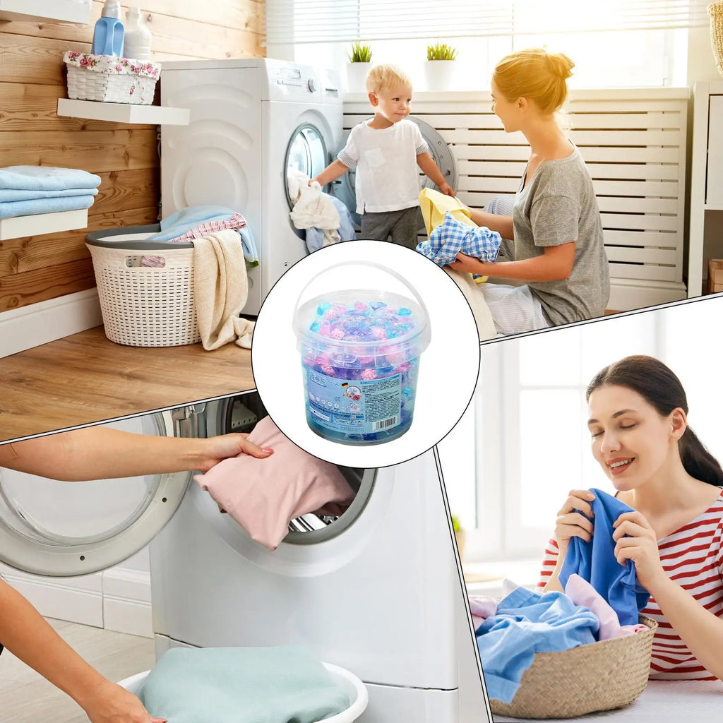 Laundry Detergent Pods Deep Cleaning 70 Tablets Beads Laundry Pods for Washing Machine for Apartment Bathroom Home Dorm Room Vue