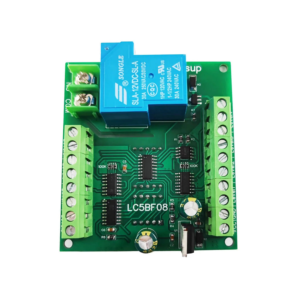 DC12V 30A 8 Levels Multi-function Water Level Pump Pour Display Controller Liquid Sensor Automatic Water Supply Controller Relay Vue