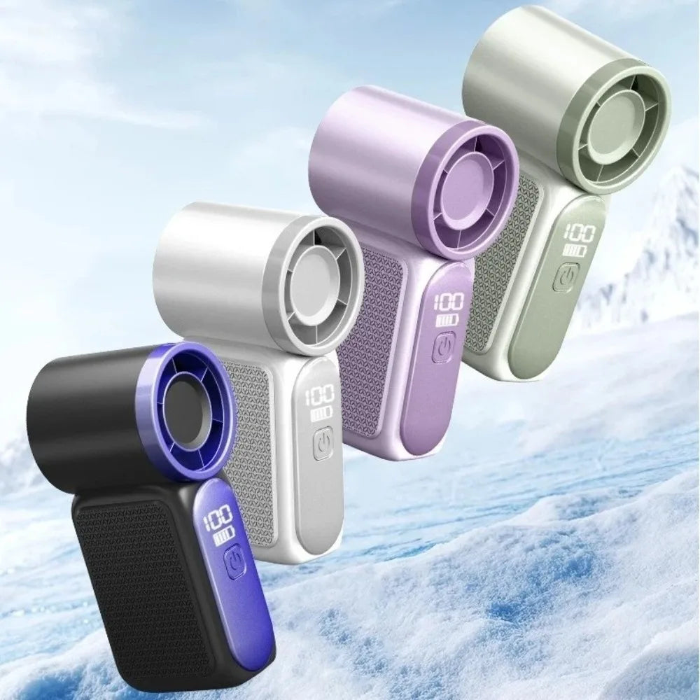 Speed Mini Handheld Fan 100 Adjustable Settings USB Rechargeable Desk