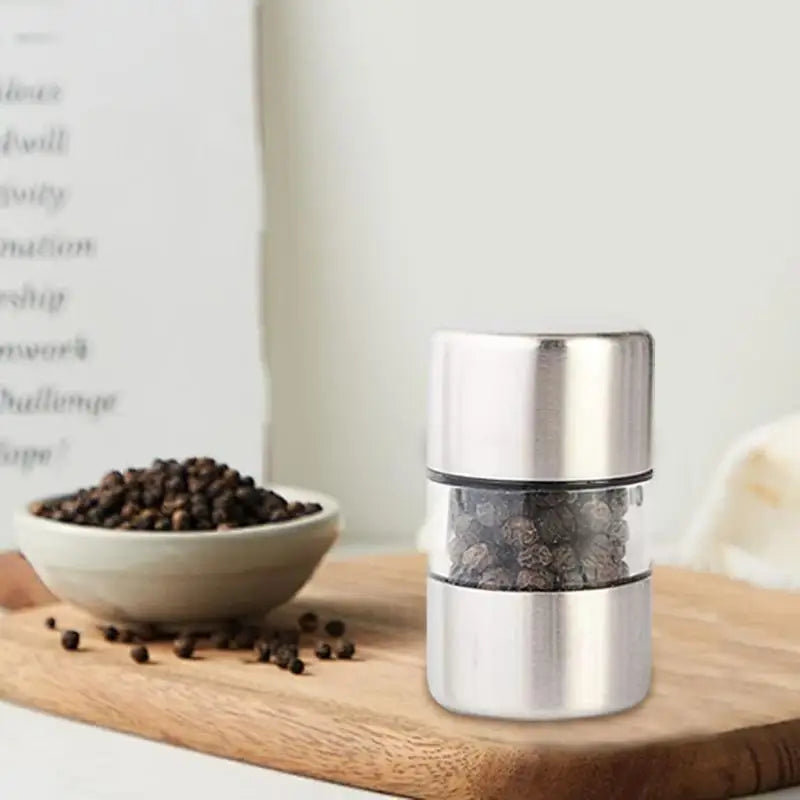 Pepper Grinder Manual Stainless Steel Mill Tiny Pepper Mill Shaker Portable Salt Grinder Seasoning Shaker Kitchen Grinding Gadge Vue Default Title