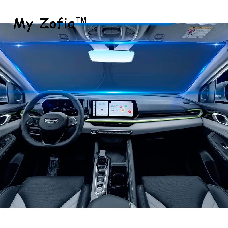 For Geely New Coolray 2023 2024 2025 Window Windshield Sunshade Cover Front UV Protect Reflector Sun Visor Silver Accessories Vue