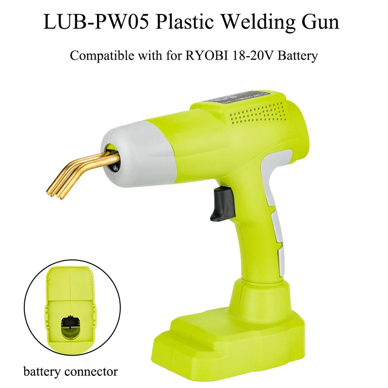 Rechargeable Plastic Welder Kit for Ryobi 18V Li-Ion Batteries Portable Plastic Welder with LED Indicator DIY Home Repair Tools Vue For Ryobi