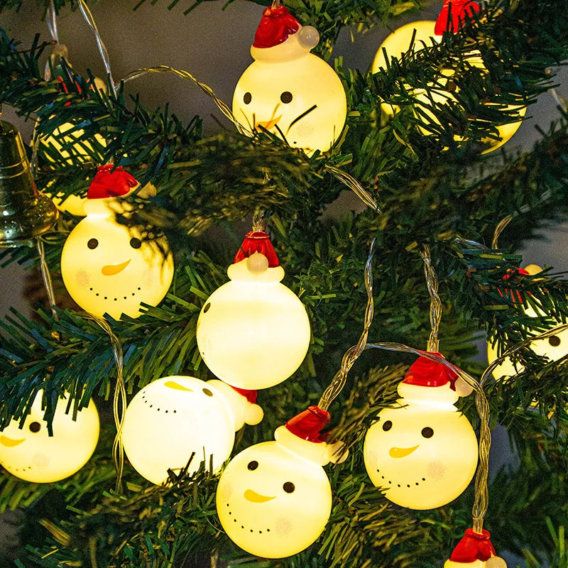 Christmas Snowman String Lights For Christmas Tree Decoration Indoor Outdoor Fairy Lights Holiday New Year Leds Lights 713 Vue