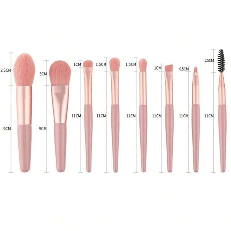 8Pcs Makeup Brush Set Makeup Concealer Brush Blush Loose Powder Brush Eye Shadow Highlighter Foundation Brush Beauty Tools Vue