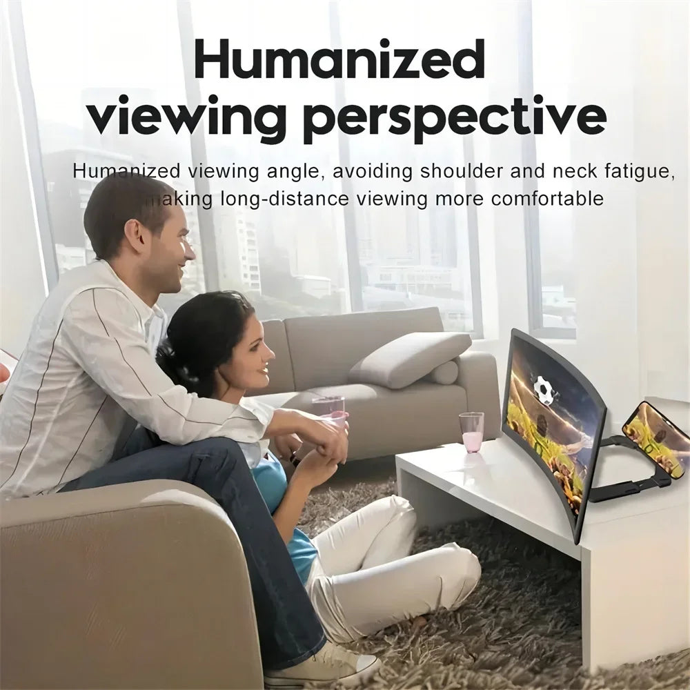 NEW 3D Screen Amplifier 12inch Mobile Phone HD Screen Video Glass Stand Magnifier For Phone Enlarged Screen Phone Stand Bracket Vue