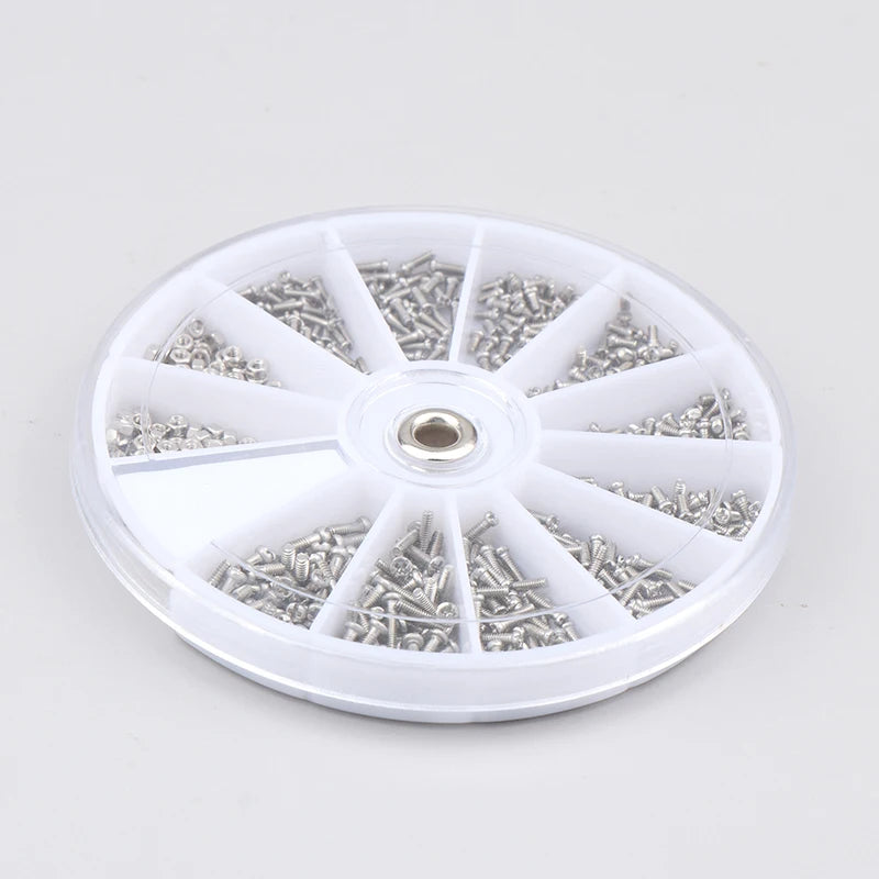 600pcs/set Universal Micro Glasses Sunglass Watch Spectacles Screws Nuts Screwdriver Repair Parts Kits Tool Box Vue