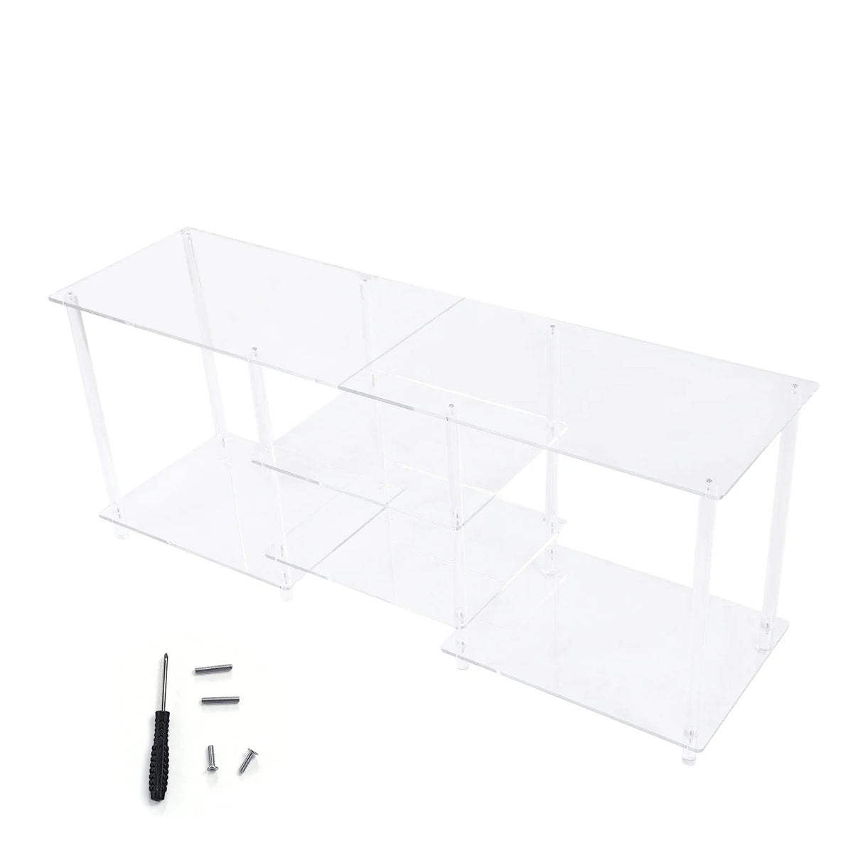 APWIKOGER 55" Clear Acrylic TV Stand for TVs Up To 60 Inch Acrylic TV Stand Vue
