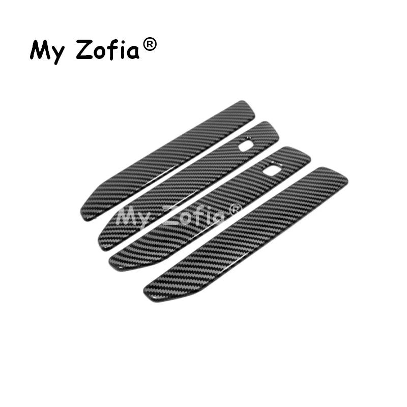 For Chery Tiggo 9 2025 2026 Car Exterior Door Handle Cover Trim ABS Protective Stickers Black Carbon Fiber Pattern Accessories Vue A