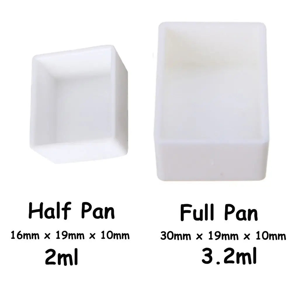 2ml White Empty Full Pan Half Pans Plastic Paint Palette Painting Supplies Art Supplies Watercolor Paint Grid Vue